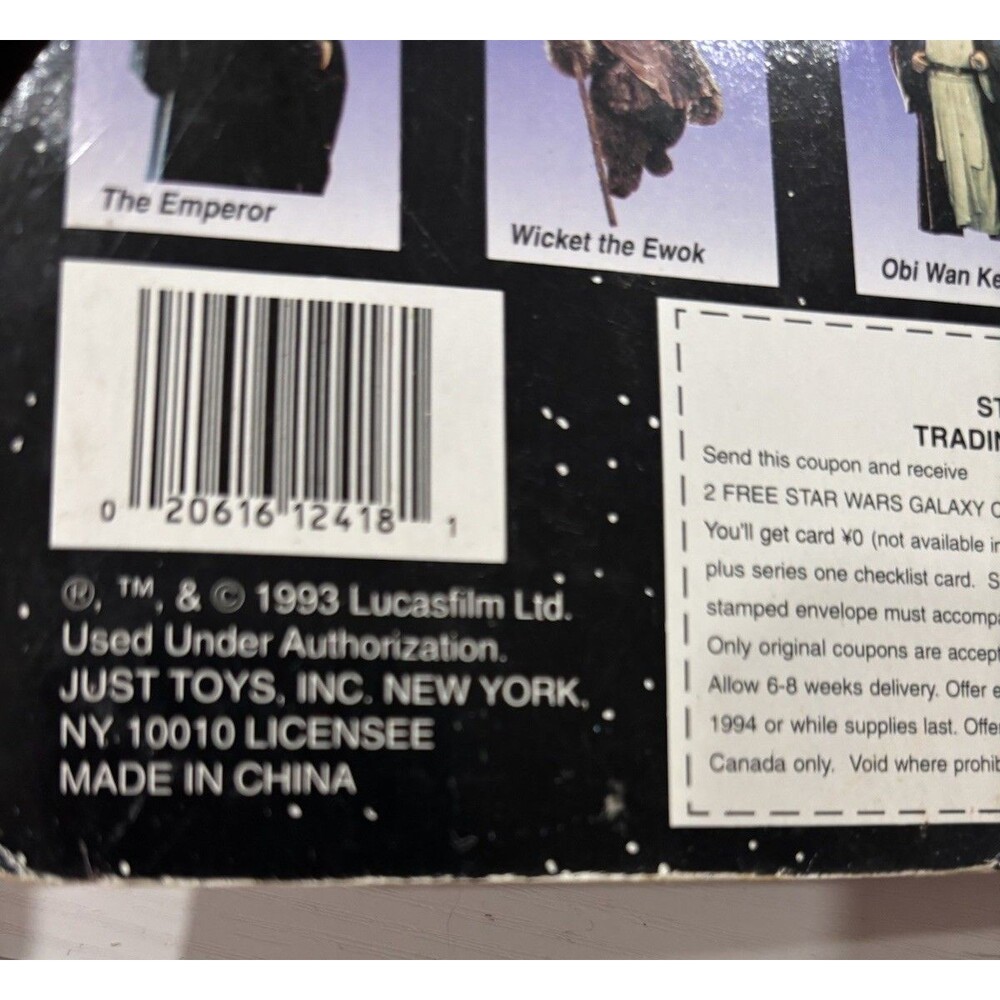 NIB 1993 Vintage Bend-Ems Star Wars - Justoys Princess Leia Collectable Poseable - Picture 5 of 5